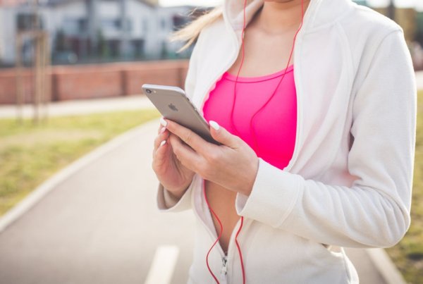 Woman Jogging with IPhone