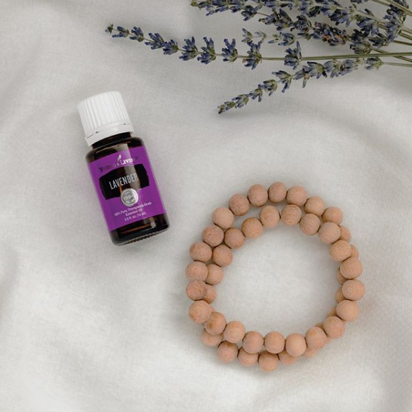 beads and lavender bottle